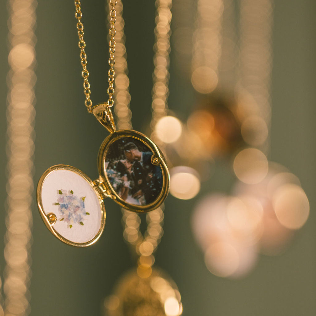 Custom Locket - Pressed Floral Wedding Bouquet Preservation